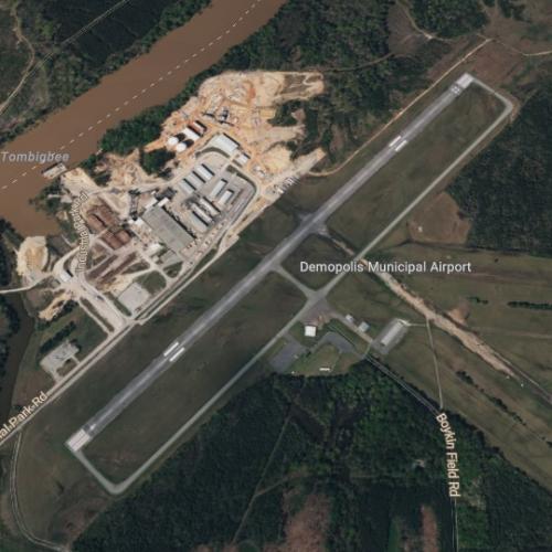 Demopolis Municipal Airport in Demopolis, AL (Google Maps)
