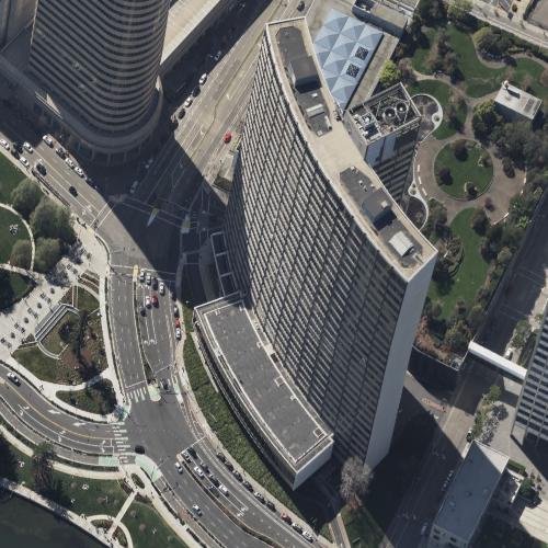 'Kaiser Center' by Welton Becket in Oakland, CA (Bing Maps)