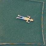 Floating man - Swim pontoon (Bing Maps)