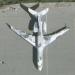 Grey & white camouflage pattern on a private jet